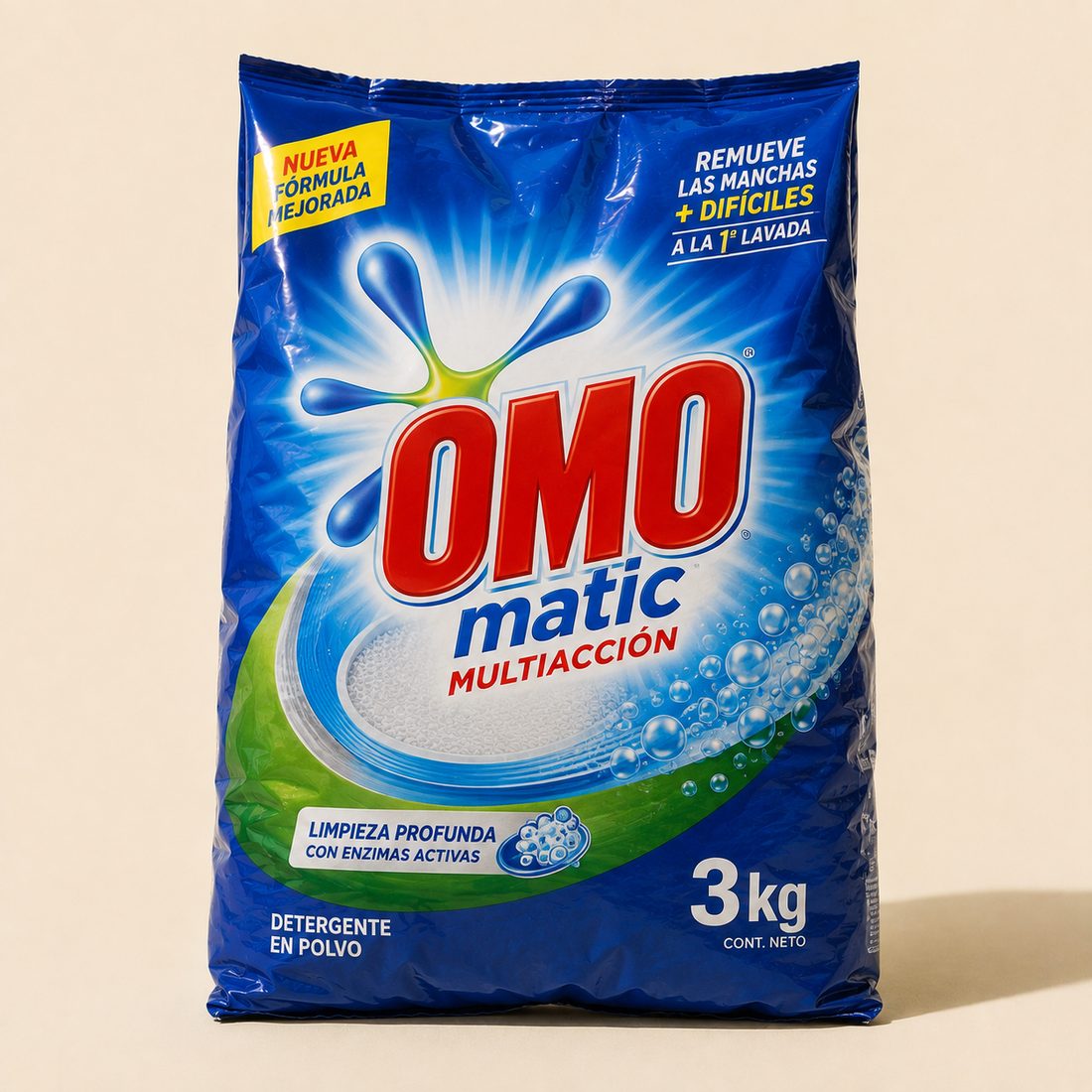Detergente en polvo, 3 kg · bolsa