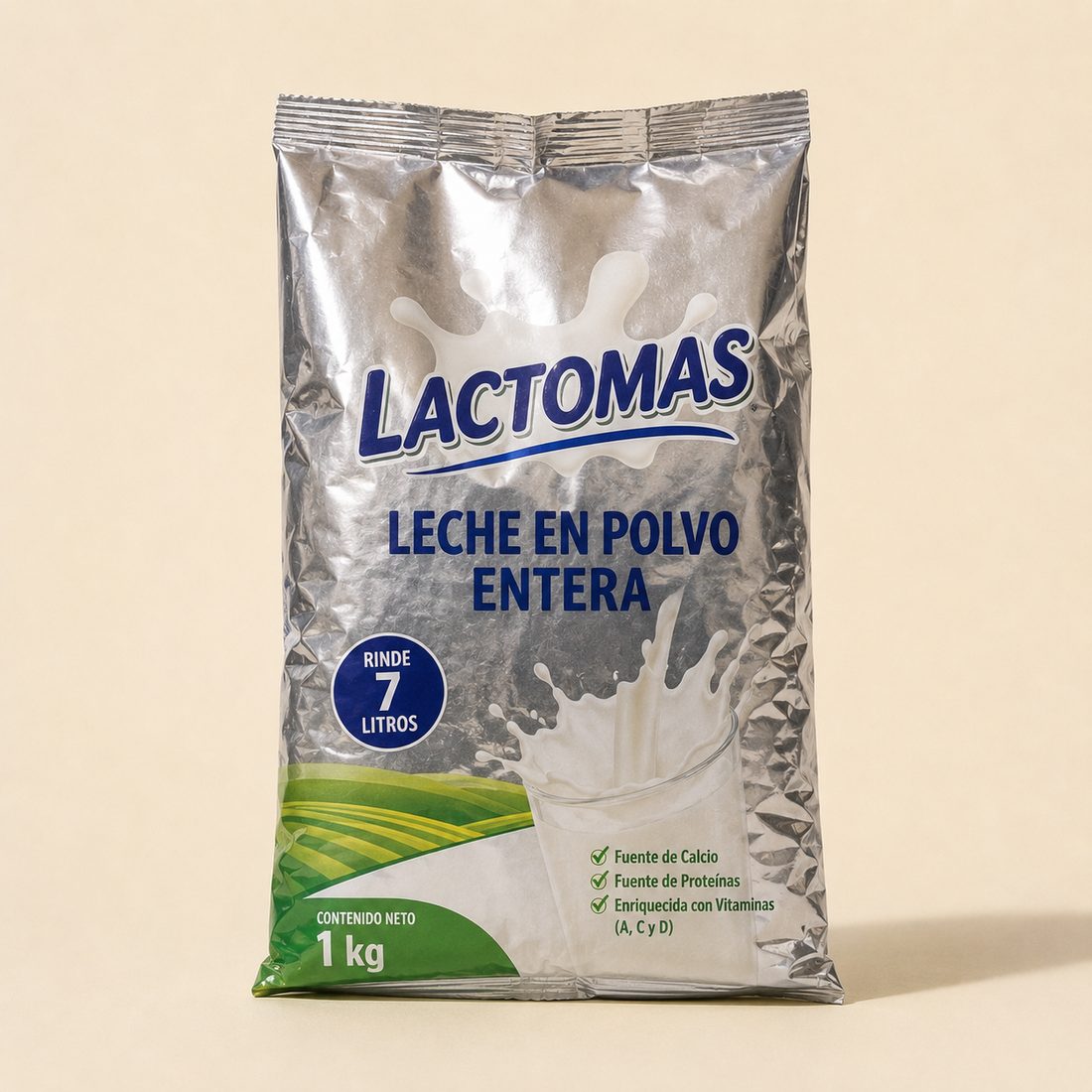 Leche en polvo entera, 1 kg · bolsa